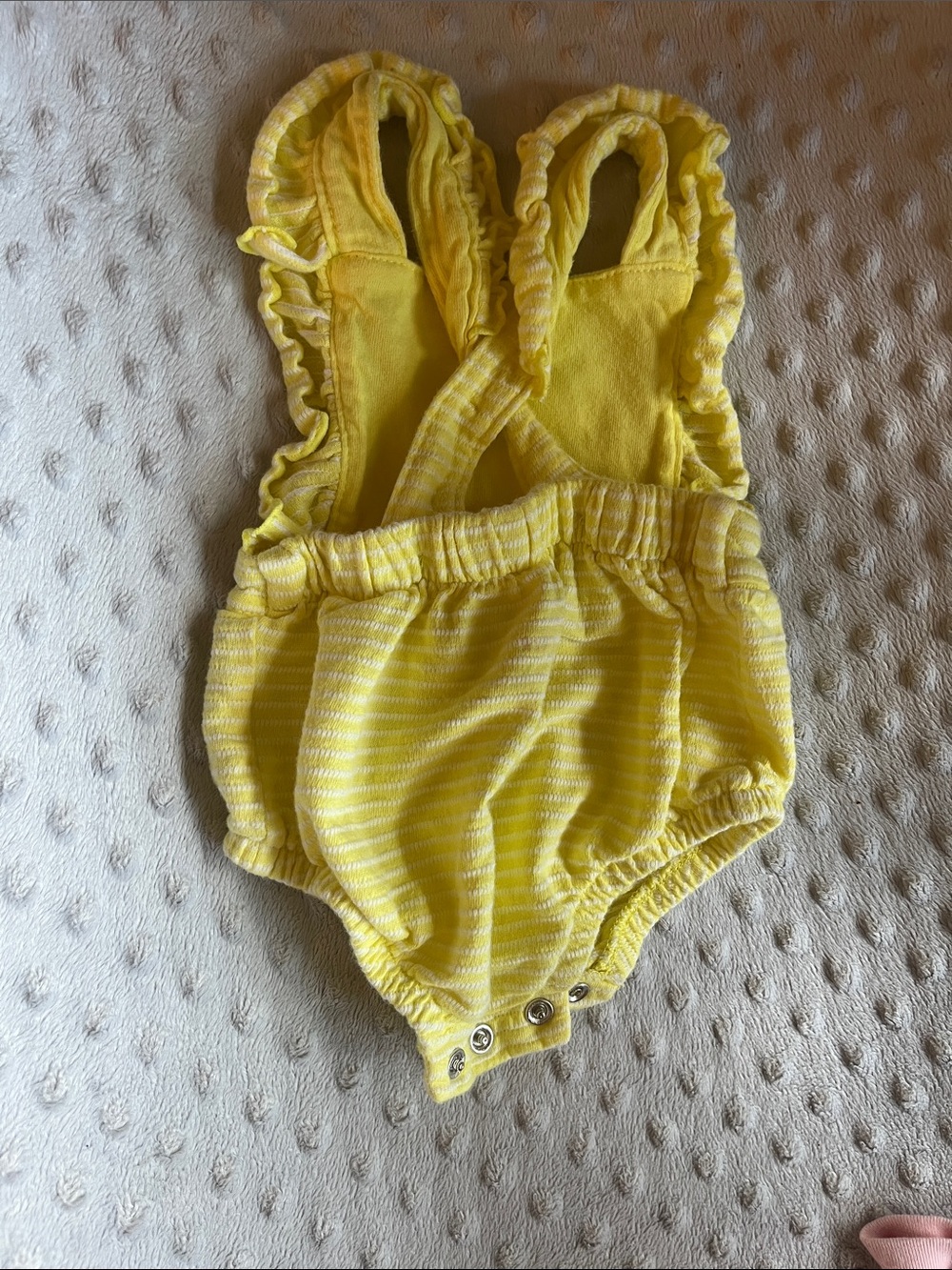 Yellow Ruffled Baby Romper - Picture 2 of 3